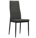 VidaXL Eetkamerstoelen stof donkergrijs 6 st