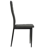 VidaXL Eetkamerstoelen stof donkergrijs 6 st