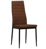 VidaXL Eetkamerstoelen stof bruin 6 st