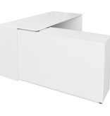 VidaXL Hoekbureau 4 schappen wit