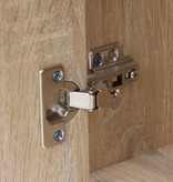 VidaXL Bureau met lade en kastje 100x40x73 cm eiken