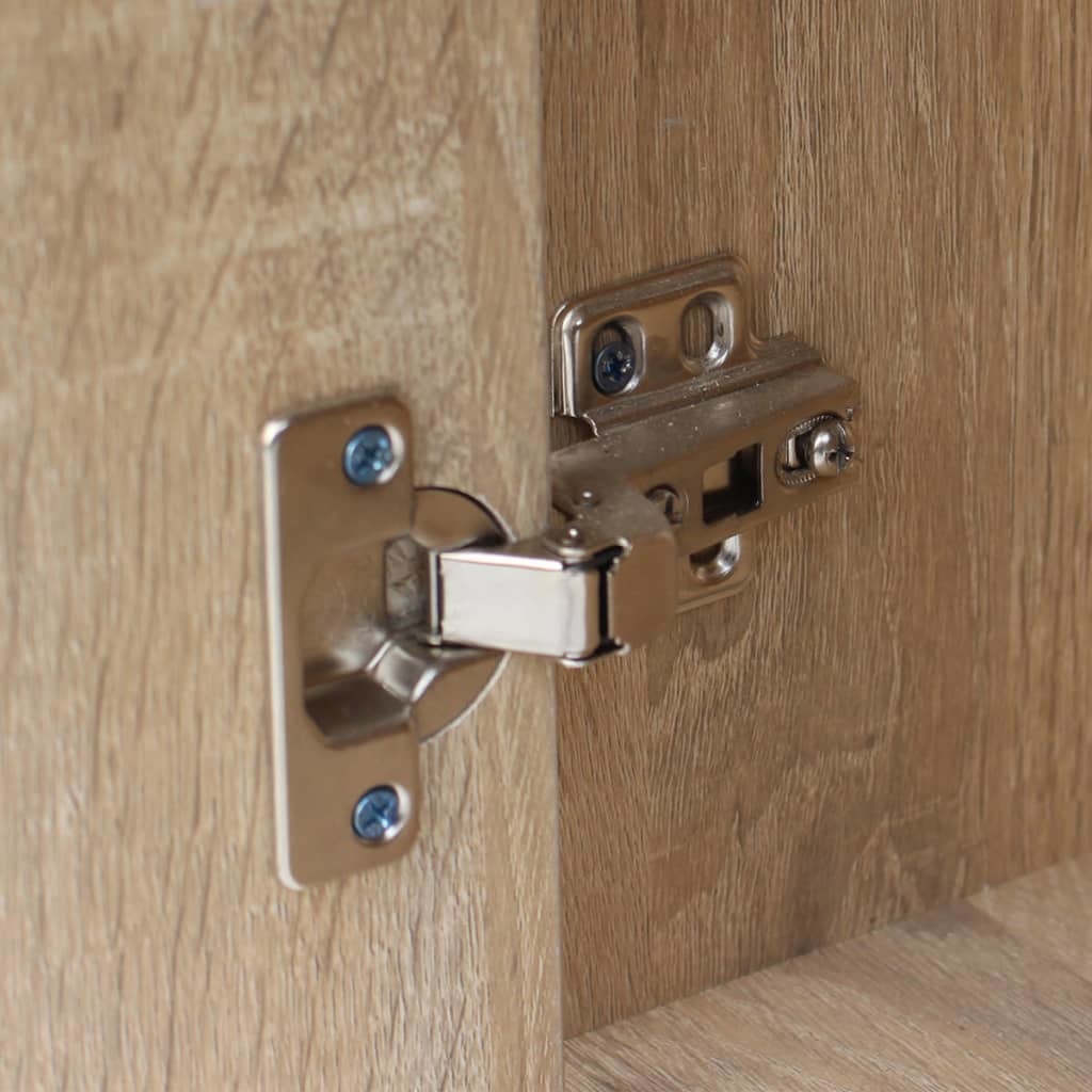 VidaXL Bureau met lade en kastje 100x40x73 cm eiken