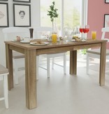 VidaXL Eettafel 140x80x75 cm eikenkleur