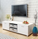 vidaXL Tv-meubel 140x40,3x34,7 cm hoogglans wit