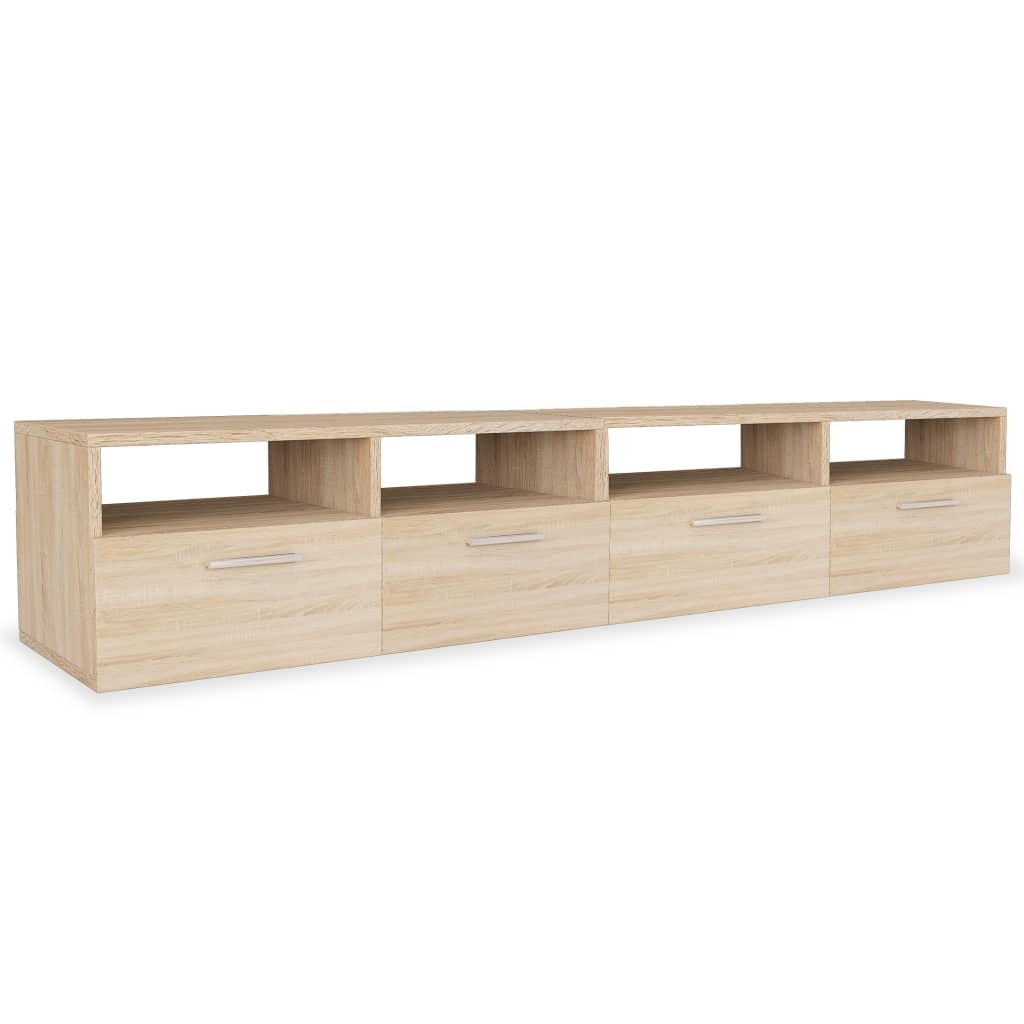 vidaXL Tv-kasten 95x35x36 cm spaanplaat eikenkleurig 2 st