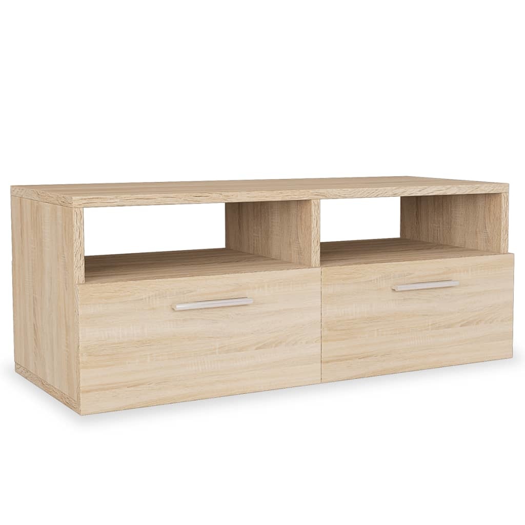 vidaXL Tv-kasten 95x35x36 cm spaanplaat eikenkleurig 2 st