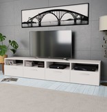 vidaXL Tv-meubel 95x35x36 cm spaanplaat wit 2 st
