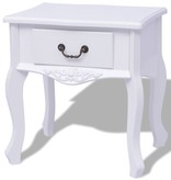 VidaXL Nachtkastjes 2 stuks MDF wit