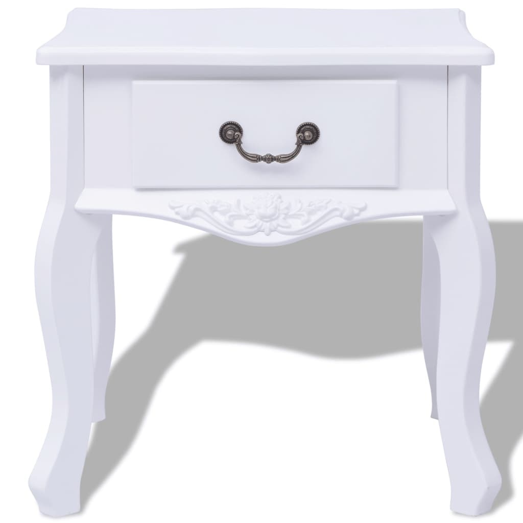 VidaXL Nachtkastjes 2 stuks MDF wit