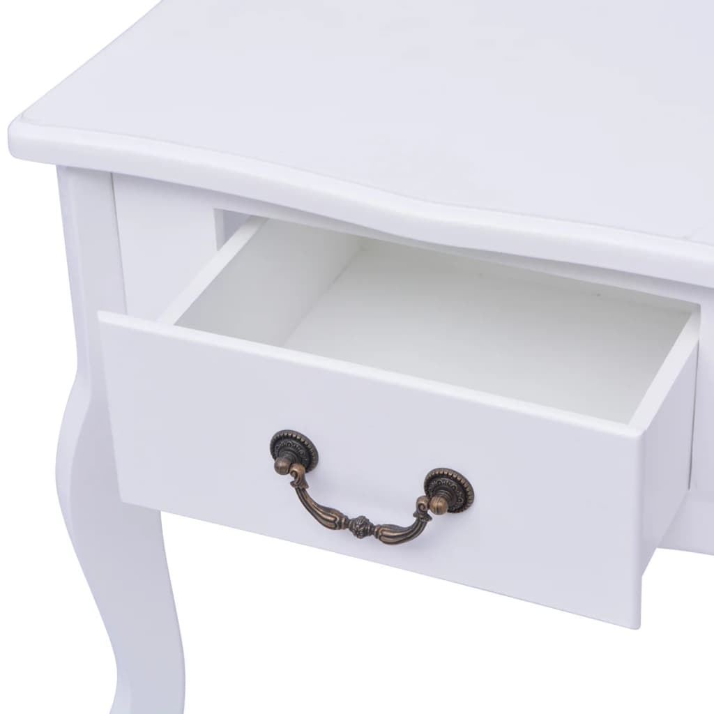 VidaXL Nachtkastjes 2 stuks MDF wit