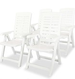 VidaXL 5-delige Tuinset kunststof wit