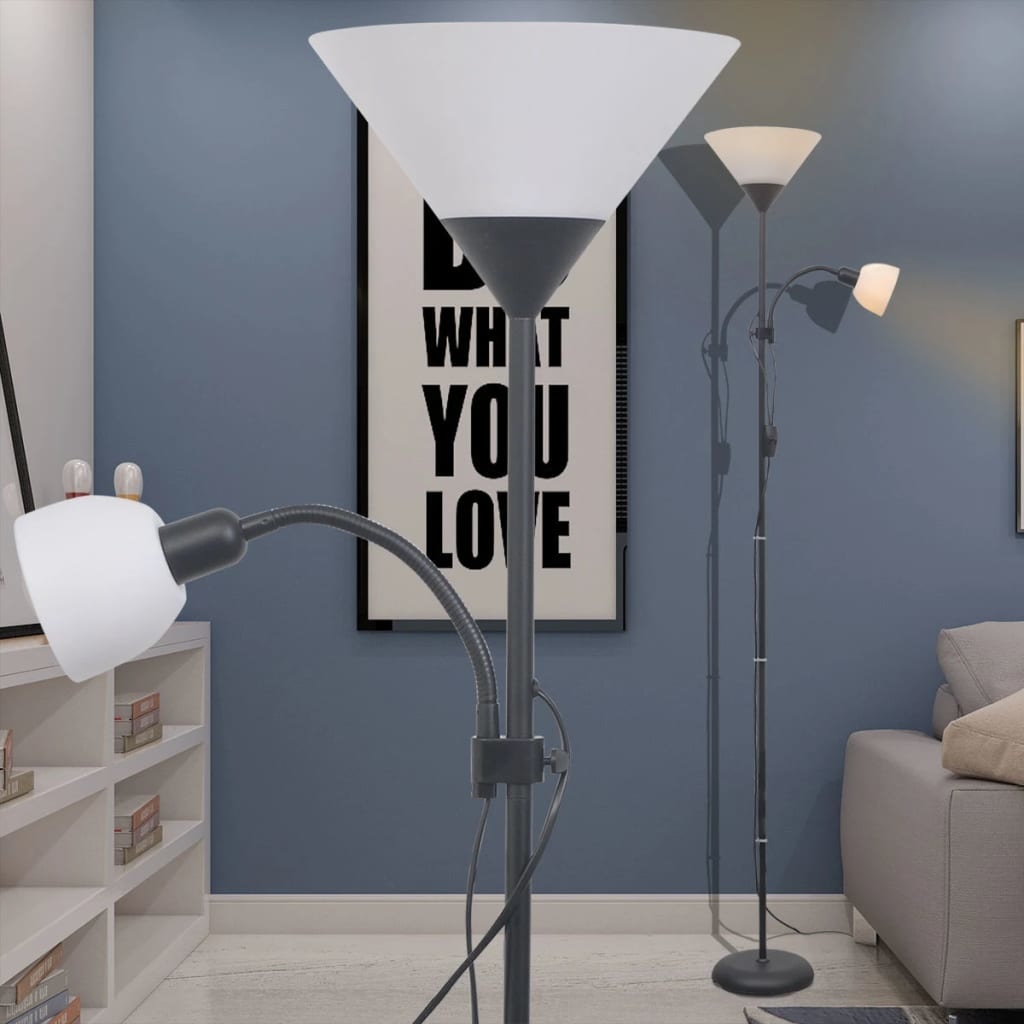 vidaXL vloerlamp zwart