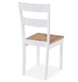 VidaXL Eetkamerstoelen 6 st massief rubberwood wit