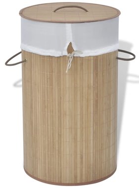 VidaXL Wasmand rond bamboe natuurlijk