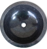 vidaXL Wastafel 40 cm marmer zwart