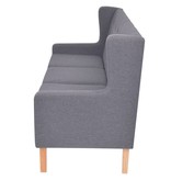 VidaXL Bankstel stof grijs 2-delig