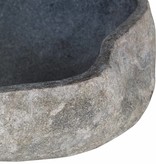 vidaXL Wastafel ovaal 46-52 cm riviersteen