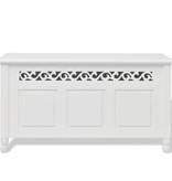VidaXL Opbergbank barokstijl MDF wit