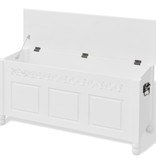 VidaXL Opbergbank barokstijl MDF wit
