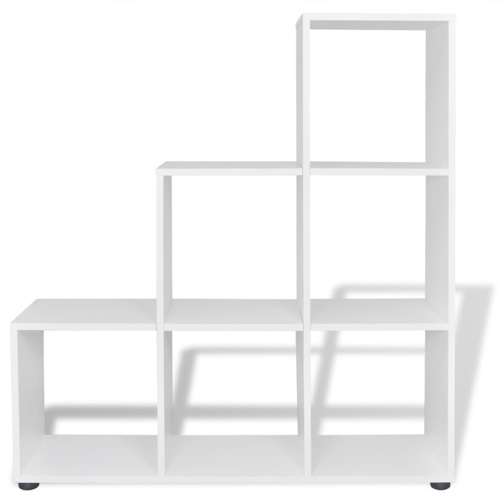 VidaXL Boekenkast/presentatiemeubel trapvormig 107 cm wit