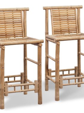 VidaXL Barkrukken 2 st bamboe