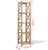 vidaXL Rek bamboe vijf lagen