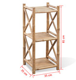 VidaXL Rek bamboe drie lagen