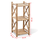 vidaXL Rek bamboe drie lagen