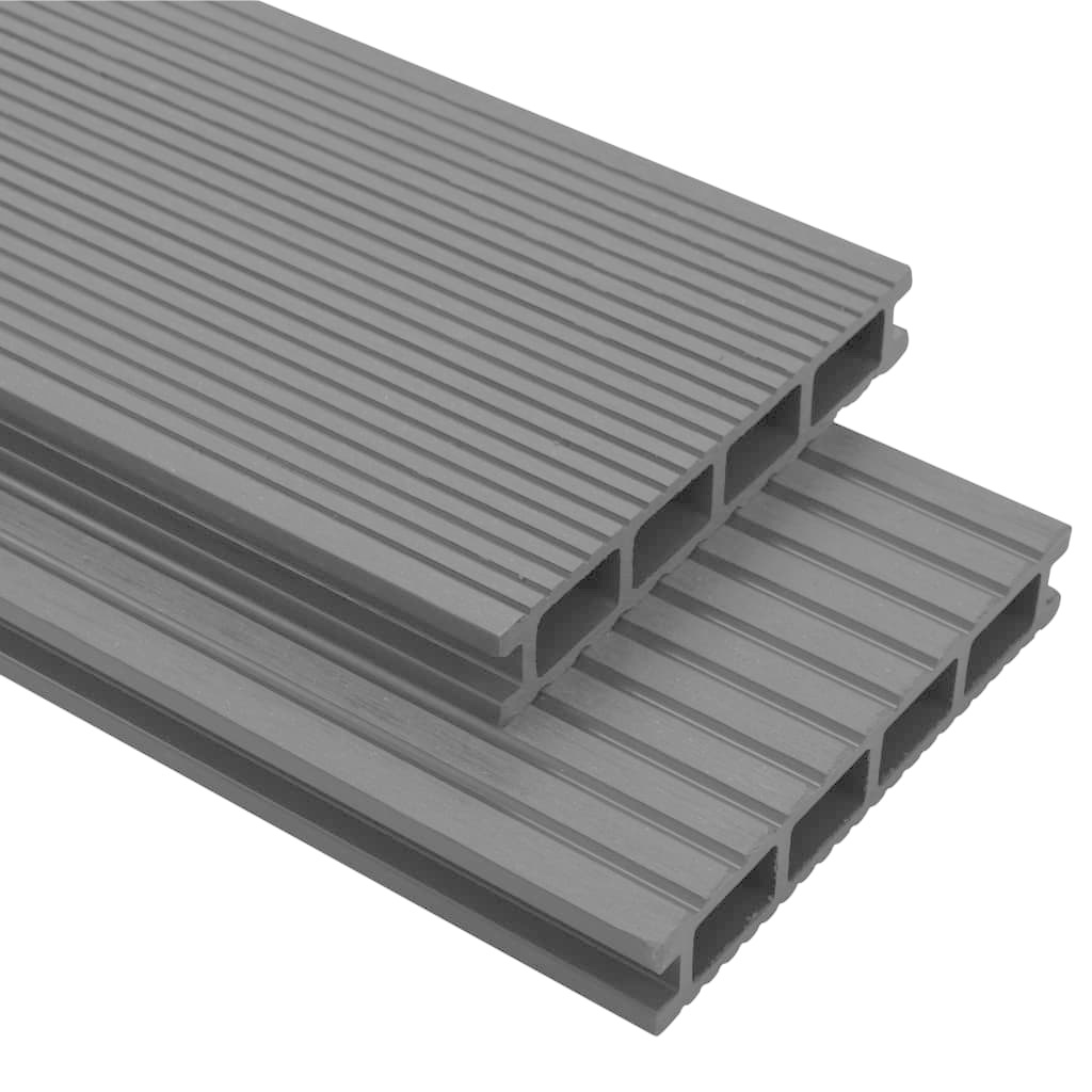 VidaXL Terrasplanken HKC met accessoires 30 m² 4 m antraciet
