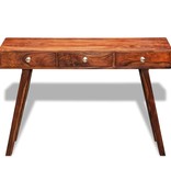 VidaXL Wandtafel met 3 lades 76 cm massief sheeshamhout