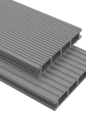 VidaXL Terrasplanken HKC met accessoires 10 m² 4 m antraciet