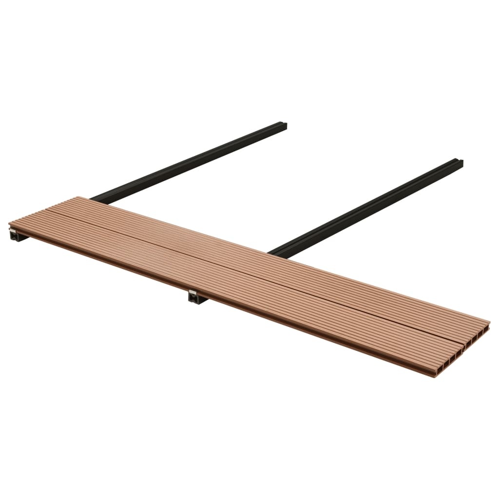 VidaXL Terrasplanken HKC met accessoires 40 m² 4 m bruin