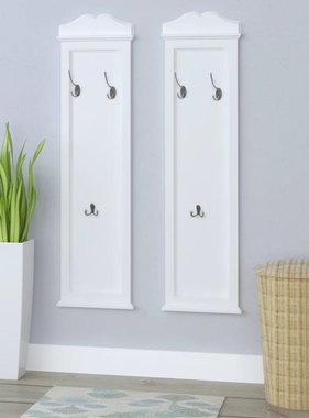 VidaXL Kapstokken wit 2 st