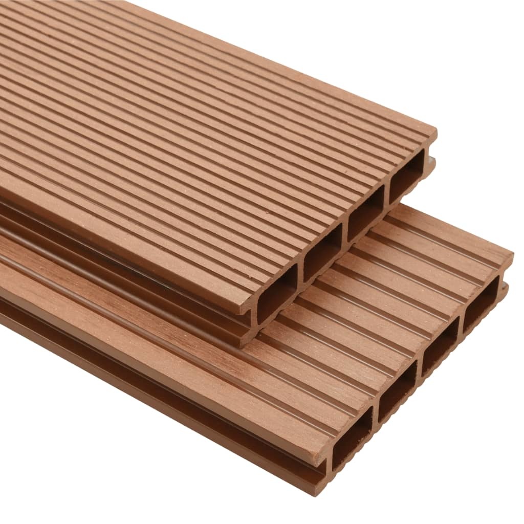 VidaXL Terrasplanken HKC met accessoires 20 m² 4 m bruin