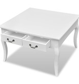 VidaXL Salontafel met 4 lades wit