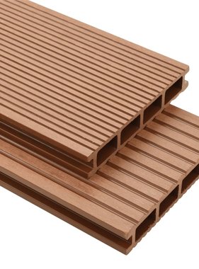 VidaXL Terrasplanken HKC met accessoires 15 m² 4 m bruin