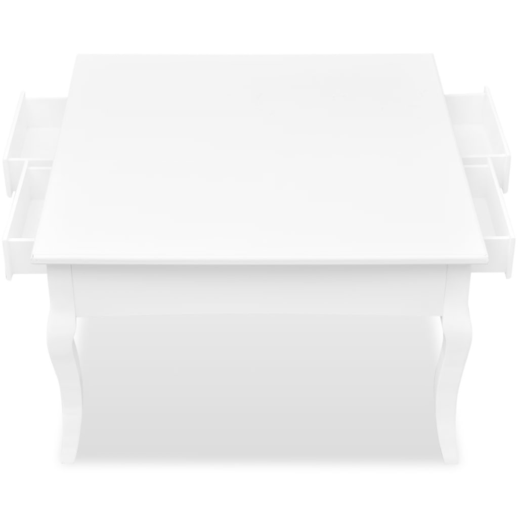 VidaXL Salontafel met 4 lades wit