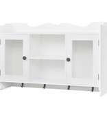 VidaXL Vitrinekast met boekenplank wit MDF