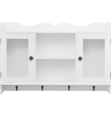 VidaXL Vitrinekast met boekenplank wit MDF