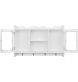 VidaXL Vitrinekast met boekenplank wit MDF