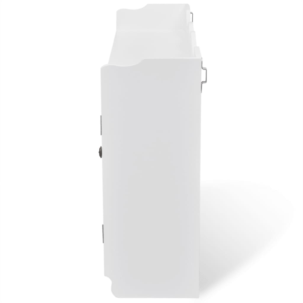 VidaXL Vitrinekast met boekenplank wit MDF