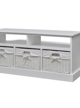 VidaXL opbergbank Aarau wit