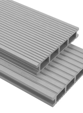 VidaXL Terrasplanken HKC met accessoires 30 m² 4 m grijs