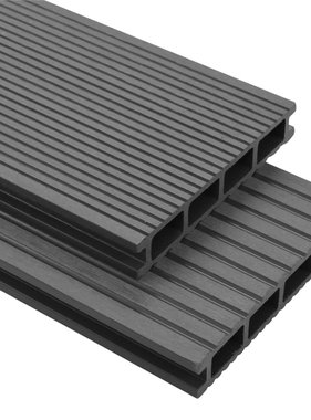 VidaXL Terrasplanken HKC met accessoires 25 m² 4 m grijs
