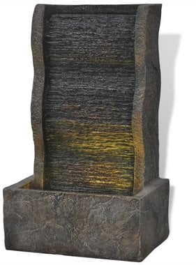 VidaXL binnenfontein met LED licht poly-hars