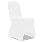 VidaXL Stoelhoezen stretch wit 100 st