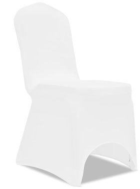 VidaXL Stoelhoezen stretch wit 100 st