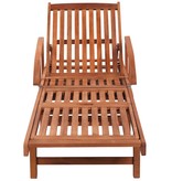 VidaXL Ligbedden 2 st met tafel massief acaciahout