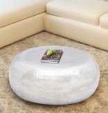 VidaXL Salontafel gehamerd aluminium zilverkleurig