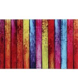 VidaXL Glazen bureau met regenboogpatroon